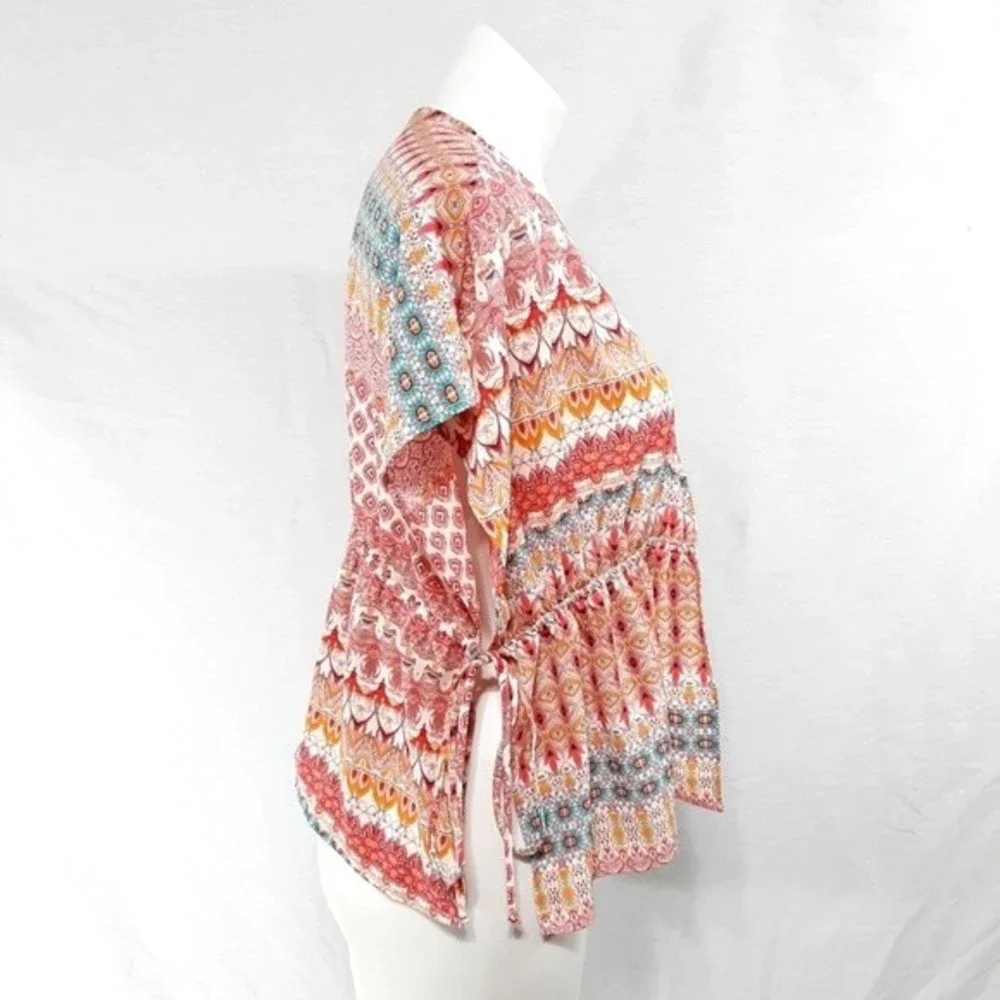 People’s Project LA Zilla Girls Kimono Poncho Top Medium  Open Front Cover Up